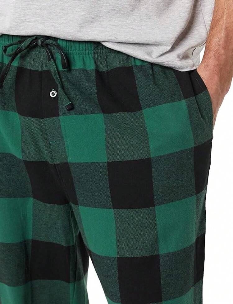 Essentials Men's Flannel Pajama Pant - 綠色 - 查看 6