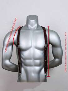 Fashion Men's Backpack, PU Leather Texture, Gothic Style Body Shaping, Easy To Match With Jeans, Daily Essentials