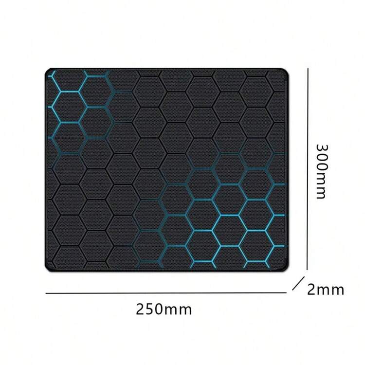 Tapete de ratón de goma antideslizante, diseño geométrico oblongo para juegos, accesorio de escritorio de oficina, 25*30 cm, tapete de ratón suave para computadora con patrón hexagonal,Alfombrilla de ratón cuadrada de caucho natural 3D, borde de bloqueo reforzado y resistente a la suciedad,Patrón aleatorio,Stock limitado, los diseños se enviarán aleatoriamente. - Caballero blanco - Añade 2