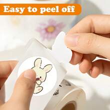 500 片粉色胶带圆形贴纸卷乙烯基贴纸剪贴簿、日记本、笔记本电脑、保险杠、滑板、水瓶、电脑、手机、卡通动漫