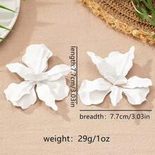 1 par de pendientes con colgante floral, pendiente de moda estilo vacacional para mujeres