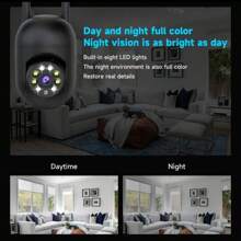 1/2/4pcs 1080P HD Smart Security Camera - Color Night Vision, Supports Pan/Tilt/Zoom, Dual-Way Audio & Pet Monitoring, With AI Motion Alarm - Indoor Outdoor Wireless Home Security Surveillance Camera - Black
