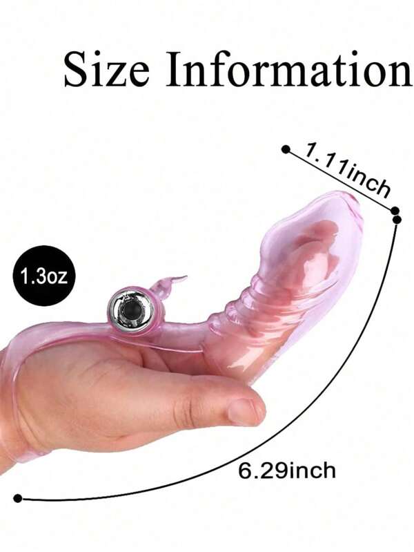 Powerful Sex Toys Female Finger Sleeve Vibrator G-Spot Massager Bullet Vibrator Mini Finger Vibrator Sexual Stimulation Clitoral Vibration Foreplay Orgasm Sex Toys Female Adult Couple Erotic Sex Toys - 1pc (Without Vibrator)