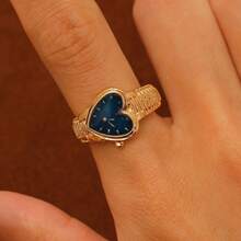 1pc Minimalist & Unique Painting Dial Watch Ring Set, Versatile Jewelry Accessory, Couple Gift - Multicolor - View 1