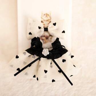 17厘米吊坠可爱衣服，公主雪纺连衣裙，蝴蝶结和钻石，可爱装扮，仅衣服