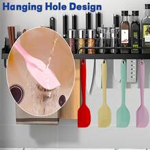 1pc/2pcs Silicone Scraper Spatula, Heat Resistant Baking Cream Scraper, One-Piece Butter Scraper - Multicolor (large Round Hole) - View 11