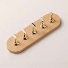 1 Peça Base de Prática de Arte de Unhas de Madeira Natural, Novo Estilo Japonês Minimalista Suporte de Esmalte de Bambu/Madeira, Ferramenta de Exibição de Dicas de Unhas de Metal Dourado/Prata, Disponível em Várias Cores, Ferramenta de Design de Arte de Unhas DIY na Moda, Presente Adequado para Família, Namorada, Melhor Amiga, Natal