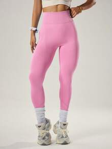 4pcs/Set Women Seamless Yoga Pants, High Waist, High Elasticity, Moisture-Wicking, Versatile Sports & Outdoor Pants Spring - Multicolor - View 3