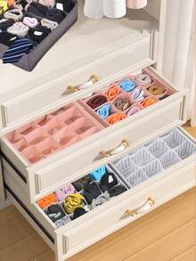 内衣文胸袜子收纳盒柜抽屉式收纳袋袜子围巾内衣收纳盒衣柜衣物收纳袋学校用品学校用品