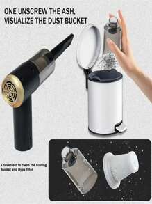 Mini Portable Vacuum Cleaner Nail Dust Remover, Nail Art Cleaning Wireless Handheld Vacuum With Brush Motor 4500PA High Power And TypeC, For Nail Art, Car,Office And Home Cleaning, 1200mAh