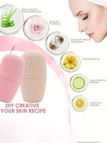 Silicone Ice Tray For Face, Beauty Ice Cubes, Face Massage Ice Tray, Ice Therapy Facial Massage Series
