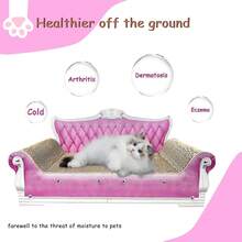 Sofá cama rascador de cartón para gatos, con forma de sofá, para rascar gatos, para rascar para gatos de interior (color café) - Rosa - Ver 10