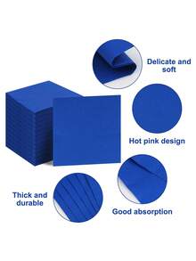 20/40/60/Bộ Khăn Ăn Tiệc Gentleman Blue, Khăn Giấy Mềm 2 Lớp, Kích Thước Khi Mở Ra 25cm*25cm, Thích Hợp Cho: Đám Cưới, Tiệc Trà, Trang Trí Tiệc Sinh Nhật, Trang Trí Tiệc, Đồ Dùng Tiệc Tùng, Trang Trí Ngày Lễ, Đồ Dùng Ngày Lễ - Xanh đậm - Xem 5