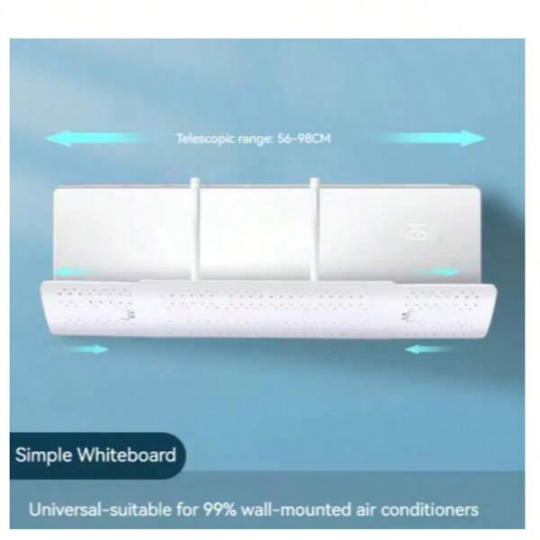 Defletor de vento retrátil para ar condicionado, anti-sopro direto, para-brisa, defletor de ar frio, purificação, saída de vento