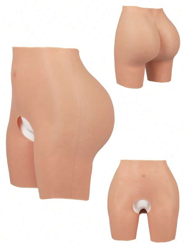 One-Piece Silicone Butt-Lifting Open Crotch Shorts, European And American Fashion Style, Thickens Hip And Buttocks, Shapes Unique Glamour, Suitable For Wearing With Jeans, Tight Pants, Bodycon Dresses, Unisex, Essential For Photo Shoot