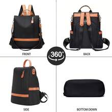 Zaino di grande capacità per donna, zaino casual semplice, borsa per laptop leggera in tessuto Oxford, borsa da viaggio antispruzzo, zaino scolastico per studenti, borsa da viaggio per impiegati, zaino multifunzionale