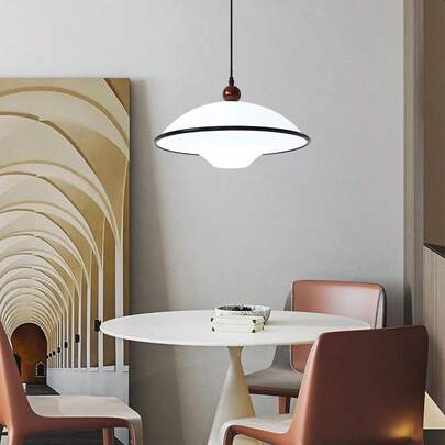 Modern Semi-Flush Mount Pendant Light, Acrylic Lampshade, 110-240V Hardwired, E26 Socket, Switch Control, Suitable For Island, Bedroom, Dining Room, Bar, Porch, Balcony And Other Spaces