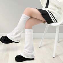 Kawaii Leg Warmers For Women, Y2K Harajuku Gyaru Style Socks, Lolita Gothic Cutecore Accessory - B 黑色粉紅色心形十字喇叭形 - 查看 10