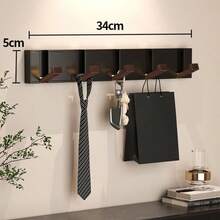 1pc Heavy Duty Folding Wall Hook Organizer - Durable & Space-Saving - Multipurpose Coat, Towel, Key & Cloth Holder - Easy Mount For Bathroom, Back Door & Closet Use,His Comments, Hanging His Bag, Hangers, Interests, Relationships, Wall Shelves, Wall Hangers, Adhesives, Door Hooks, Wall Stickers, Comments Bathroom Accessories Bathroom Tools - Black - View 25