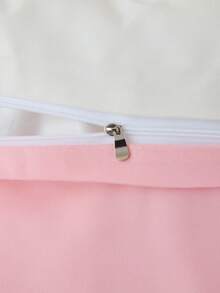 Bộ ga trải giường 2/3 món màu trắng và hồng có thể đảo mặt, màu trơn mềm mại thân thiện với da, kiểu dáng tối giản, thoải mái, mềm mại, thoáng khí, phù hợp với giường đơn/đôi/cỡ Queen/King - lý tưởng cho phòng ngủ, phòng khách, ký túc xá, 1 ga trải giường kèm 1/2 vỏ gối (không bao gồm ruột gối), có thể giặt máy. - Trắng + Hồng - Xem 8