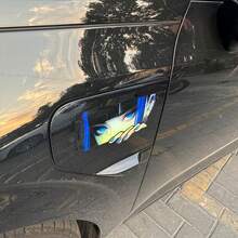 1 件长款动漫眼睛装饰 - 全息汽车贴纸，表面光滑，防水、防紫外线、防刮贴花 - 自粘式，适用于汽车、摩托车、笔记本电脑、手机壳 - 送给男孩和女孩的完美动漫礼物，动漫汽车配件，醒目的设计，防刮乙烯基 - 均碼 - 查看 7