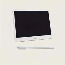 16-Inch Large LCD Writing Tablet, Includes Erasable Electronic Doodle Board - Portable Drawing Board Suitable For Teenagers And Adults, Great For Home, Office, School - Ideal Holiday Gift, School Supplies, White PVC Material, Battery-Powered (Non-Rechargeable)