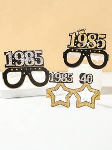 6 件生日派对纸质眼镜，生日快乐黑金 30 岁 40 岁 50 岁 60 岁 70 岁生日纸质眼镜，生日派对纸质眼镜框照片道具，适用于成人生日派对装饰，非常适合生日庆祝活动，黑金生日派对纸质眼镜限量发行 2025 年，生日礼物回礼 - 黑金生日 - 查看 7