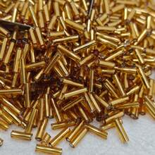 600 Pcs 2*7mm Magic Glass Beads DIY Cross Stitch Beaded Material Bracelet Necklace Accessories