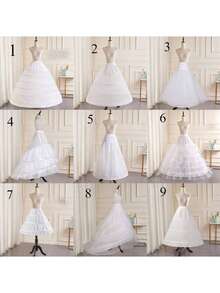 Robe de mariée Soutien Gabon Moyen et Long Soutien en arête de poisson Robe de mariée Lolita Jupe intérieure Soutien Vêtements d'automne pour femmes - Multicolore - Voir 1