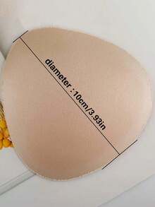 1 Pair Sponge Padded Bra Inserts, Invisible Swimsuit Bikini Bust Enhancer Accessories For Women