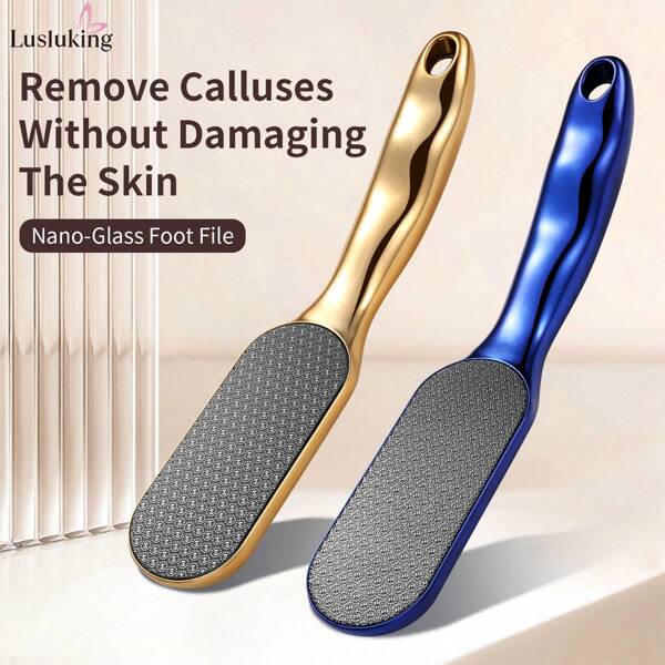 LUSLUKING 1pc High-Quality Portable Nano Glass Foot File, Effective Pedicure Tool For Dead Skin And Callus Removal, Perfect Travel Companion For Foot Relaxation