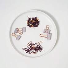 Paper Clips And Binder Clips Set, Metal Assorted Sized Binders With Push Pins, Cute Office Supplies For Desk, Desk Accessories