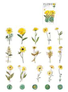 40 adesivos decorativos com estampas florais artísticas, material escolar, volta às aulas