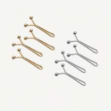 2pcs/8pcs Fashion Metal Brooch & Pins Set - Multi-Functional Alloy Anti-Slip Pins For Women, Suitable For Scarves, Pants, Collar And Cuffs - Non-Plated, Detachable, Seamless Design, Fit For Casual And Sportswear, Belt Buckle, Waist Tool