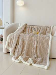 1 pieza Manta de franela Sherpa estilo bohemio jacquard, manta suave y acogedora de felpa para Halloween, Navidad, decoración de sala de estar y dormitorio, manta de felpa francesa rosa para el verano