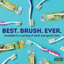 MOUTHWATCHERS 儿童软牙线牙刷，粉色，超洁净手动牙刷，适用于敏感牙齿和牙龈，Plotka 博士出品，重返校园 - 黃色 - 查看 5