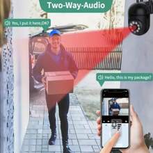 1/2/4pcs 1080P HD Smart Security Camera - Color Night Vision, Supports Pan/Tilt/Zoom, Dual-Way Audio & Pet Monitoring, With AI Motion Alarm - Indoor Outdoor Wireless Home Security Surveillance Camera - Black