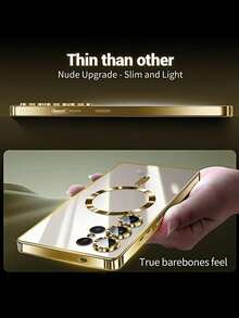 CteGlodrix Luxury Soft TPU Magnetic Transparent Phone Case, Suitable For Samsung Galaxy S25 S24 FE S23 S22 S21 Ultra Plus Edge, Transparent Magnetic Wireless Charging, With Lens Protector, Shock-Proof, Waterproof, Anti-Fall, Anti-Scratch. - Silver - View 8