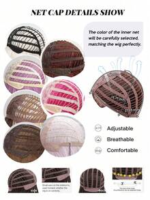 28 Inch Long Wavy Synthetic Wig Without Bangs: Natural Appearance, Heat Resistant, Suitable For Parties, Cosplay And Everyday Wear - Red Highlight - View 10