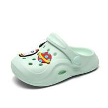 Cute DIY Fashion Cartoon Decor Casual Beach Sandals - Mint Green - View 7