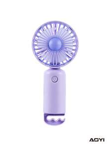 AOYI 1pc 150mAh Rechargeable Portable 3-Speed Adjustable Hand-Held Mini USB Fan With Charging Cable And Base - Multicolor - View 10