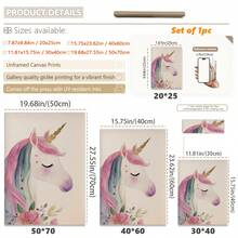 1pc Baby Room Decor Nursery Wall Art.Unicorn Mural, Unicorn Kids Room Decor, Girls Bedroom Mural, Whimsical Unicorn Poster, Kids Room Digital Wall Art, Playroom Decor, Toddler Room Prints, Eclectic Nursery Wall Art.Baby Nursery - Cute And Playful Children's Decor.Various Sizes 20-70cm, Framed Or Unframed Available, Perfect For Baby Room Decor.Home Decor, Summer Wall Art - Multicolor - View 3