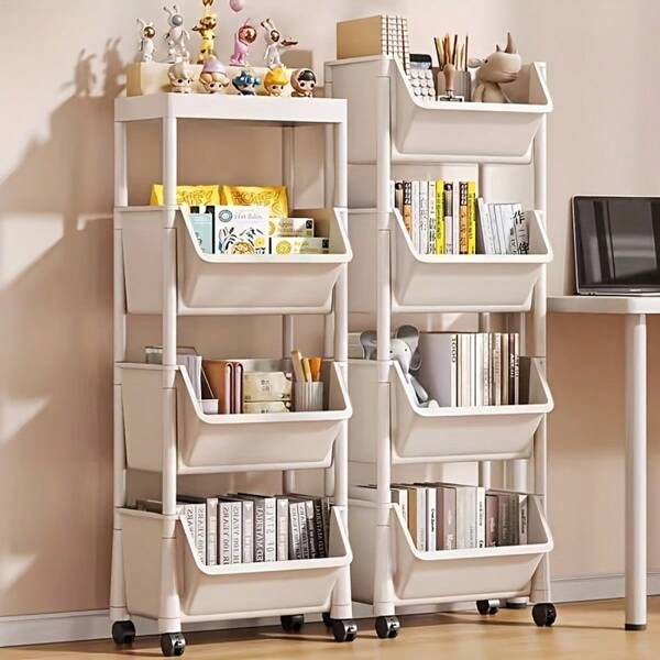 Estantería de cinco niveles, para el hogar, dormitorio, laboratorio, almacenamiento para toda la casa. Estilo europeo moderno para cocina y comedor. Carrito estantería de almacenamiento para cocina, estantería de almacenamiento para esquina de cocina, gabinete de almacenamiento de ranura estrecha para baño y sala de estar
