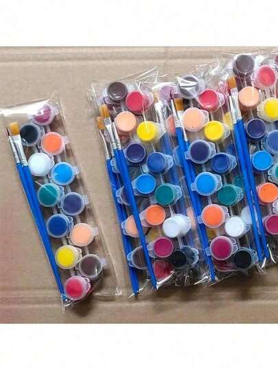 Random Delivery Mini Acrylic Paint Set, Washable Refill Paint Set, Mini Paint Set With 8 Vibrant Colors And Paint Brushes, Bulk Acrylic Paint Sticks Suitable For Classroom, Home, Party, Gifts, Painting