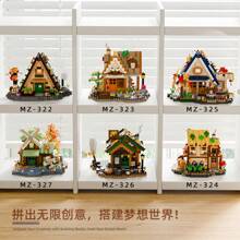 700+PCS Forest Series Miniature Architectural Model Building Toys Mini Bricks DIY Wooden House Tree House Blocks Toys Assembly Blocks Sets,Desktop Ornament,Birthday Gifts/Christmas Gifts/Corporate Gift