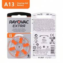 Hearing Aids Battery A13 13A 13 P13 PR48 1.45V RAYOVAC EXTRA Zinc Air Batteries For BTE CIC RIC Sound Amplifier Earphones - A13 - View 4