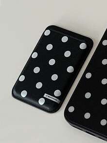 Minimalist Polka Dot Niche Magnetic Card Holder Case, Magsafe Leather Card Slot
