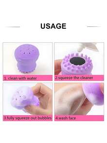 Octopus-Shaped Facial Cleansing Brush - Deeply Cleans And Exfoliates Skin, Gentle Massage For A Refreshed Look - Multicolor - View 11