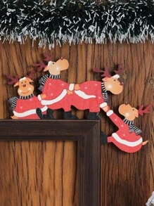 圣诞节家居装饰圣诞麋鹿门框装饰个性创意圣诞装饰品房间装饰圣诞装饰圣诞装饰品家居