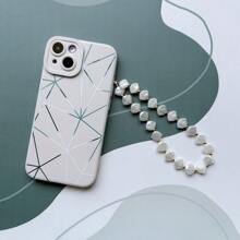 1 pieza Colgante de llave o móvil con concha en forma de corazón y cuentas, accesorio simple de joyería con encantos para mujer